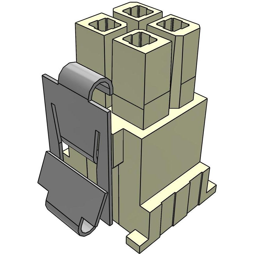 Samtec-IPBD-02-D-M Custodia filo connettore dedicato Conn Housing RCP 4 POS 4.19mm Crimp ST Cable Mount Black Tube