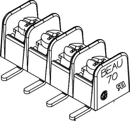 Molex-0387015903 Connector Terminal Blocks Conn Barrier Strip 3 POS 8.26mm Solder RA Thru-Hole 20A