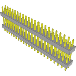 Conn Board Stacker HDR 44 POS 2mm Solder ST Top Entry Thru-Hole Bulk
