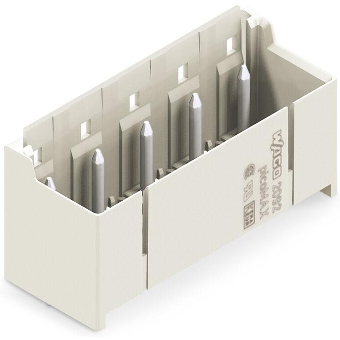 WAGO-2092-3404 Steckverbinderleisten und Leiterplattenbuchsen Male header with straight solder pins, 4-pole, Pin spacing 7.5 mm / 0.295 in