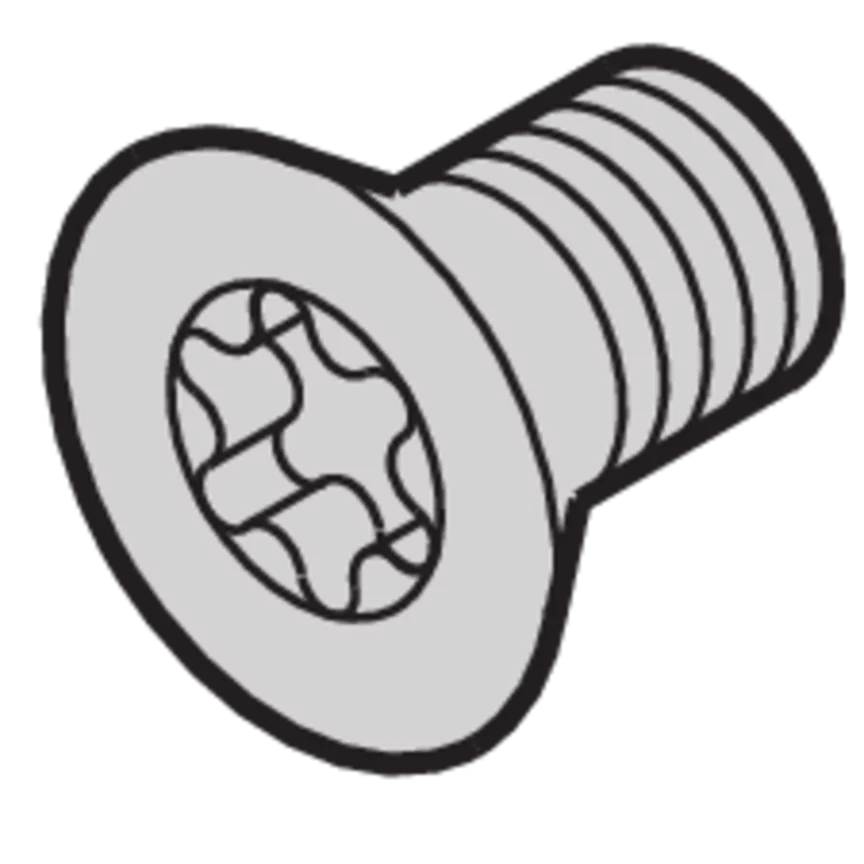 Schroff GmbH-24560182 null Screw Countersunk-Head Torx M5 X 12mm, Steel Zinc