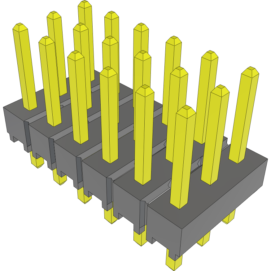 Samtec-TSW-106-07-L-T Steckverbinderleisten und Leiterplattenbuchsen Conn Unshrouded Header HDR 18 POS 2.54mm Solder ST Top Entry Thru-Hole Bulk