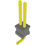 Conn Unshrouded Header HDR 2 POS 1.27mm Solder ST Top Entry SMD Bulk