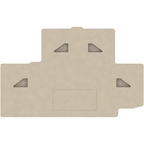 Weidmuller-1919720000 Accessoires de raccordement Connector Accessories End Plate Straight Wemid Dark Beige