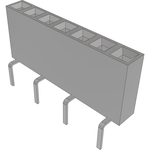 Conn Socket Strip SKT 7 POS 2.54mm Solder ST Bottom Entry Thru-Hole TIGER CLAW™ Tube