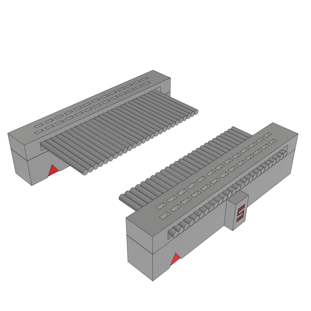 Samtec-FFSD-13-D-37.00-01-N Flachband Kabelbaugruppen Cable Assembly 0.939m 30AWG 1.27mm 26 to 26 POS IDC Connector to IDC Connector F-F TIGER EYE™ Bulk
