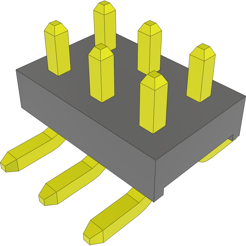 Samtec-TMM-103-05-G-D-SM Steckverbinderleisten und Leiterplattenbuchsen Conn Unshrouded Header HDR 6 POS 2mm Solder ST Top Entry SMD Tube
