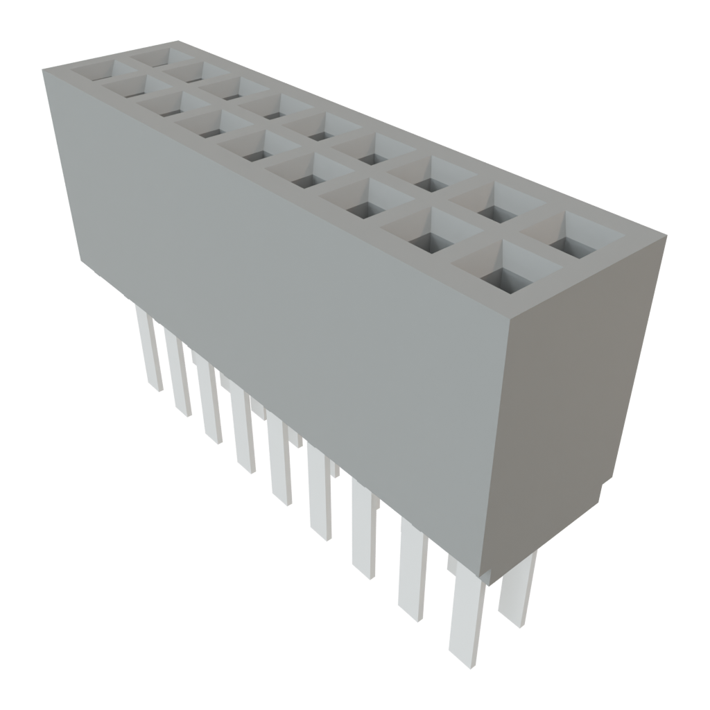 Samtec-SFMC-109-01-S-D Cabezales del conector y receptáculos PCB Conn Socket Strip SKT 18 POS 1.27mm Solder ST Top Entry Thru-Hole Tube
