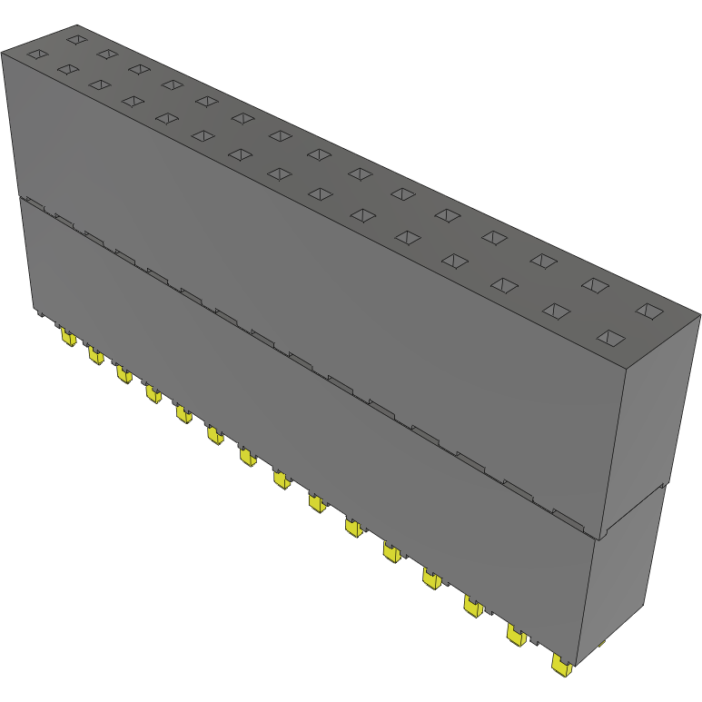 Samtec-ESW-115-58-G-D 连接器插头及 PCB 插座 Conn Elevated Socket SKT 30 POS 2.54mm Solder ST Top Entry Thru-Hole Tube