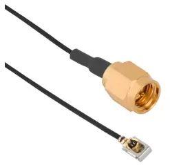 Amphenol-095-902-596-300 Kabelbaugruppen Koaxial SMA STR Plug to MHF-1-LK RA Plug for 1.13 mm Cable
