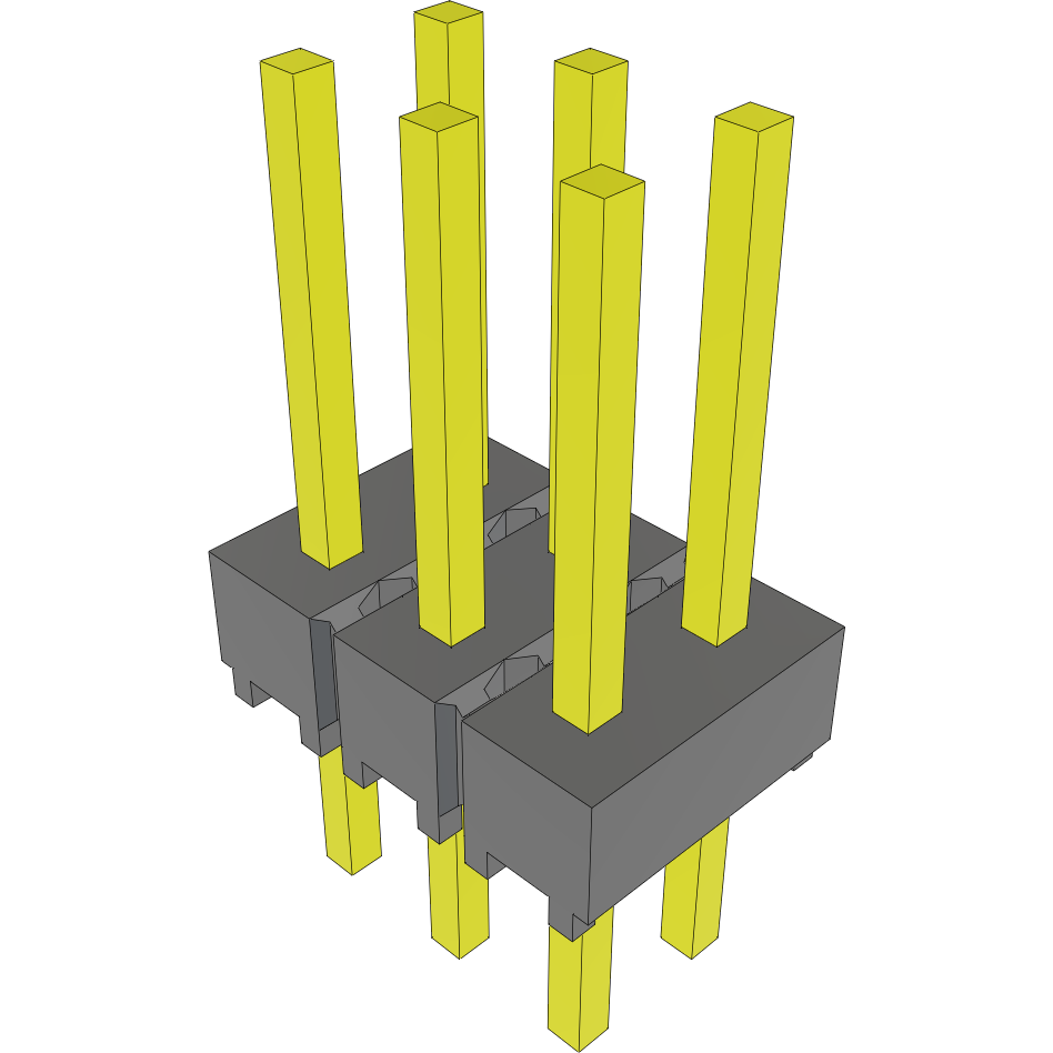 Samtec-MTSW-103-08-T-D-288 Connector Headers and PCB Receptacles Conn Unshrouded Header HDR 6 POS 2.54mm Solder ST Top Entry Thru-Hole Bulk