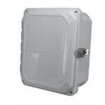 Light Gray Polycarbonate Bracket Mount Heavy Duty NEMA 6P/IP68 Hinged Cover PC Enclosure