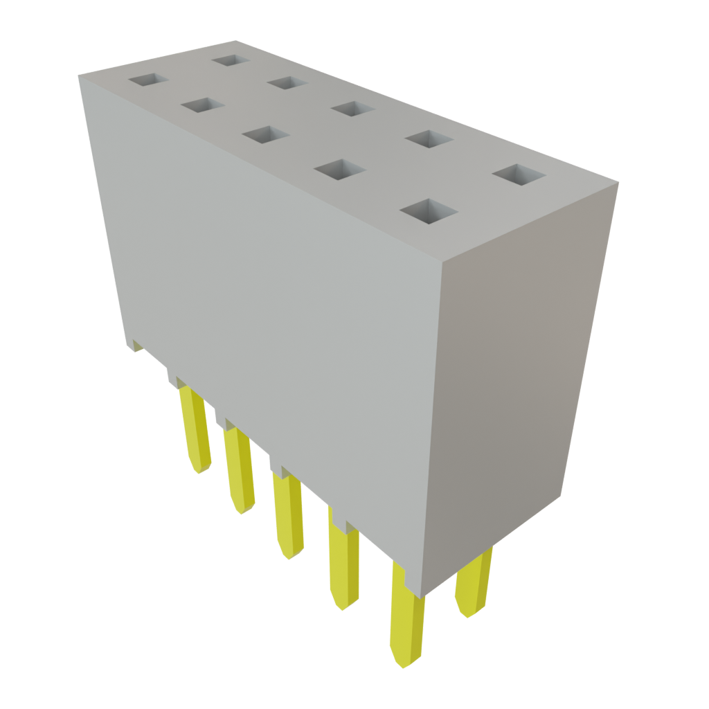 Samtec-SSW-105-02-L-D Connector Headers and PCB Receptacles Conn Socket Strip SKT 10 POS 2.54mm Solder ST Top Entry Thru-Hole Bulk