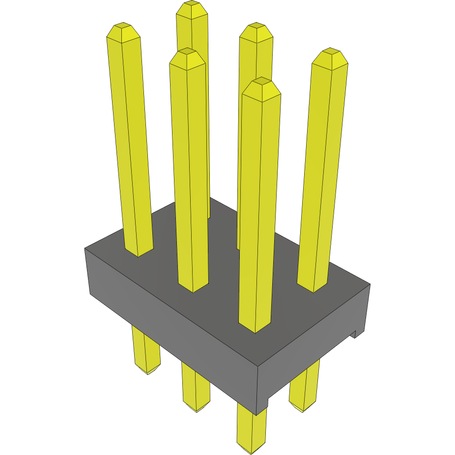 Samtec-MTMM-103-06-S-D-229 Steckverbinderleisten und Leiterplattenbuchsen Conn Unshrouded Header HDR 6 POS 2mm Solder ST Top Entry Thru-Hole Bulk