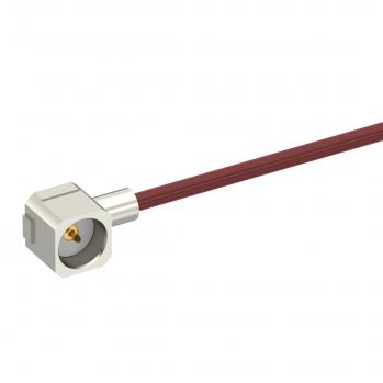 Radiall-R284008001 Kabelbaugruppen Koaxial Conn MMT 0Hz to 8GHz 50Ohm Crimp RA Cable Mount F