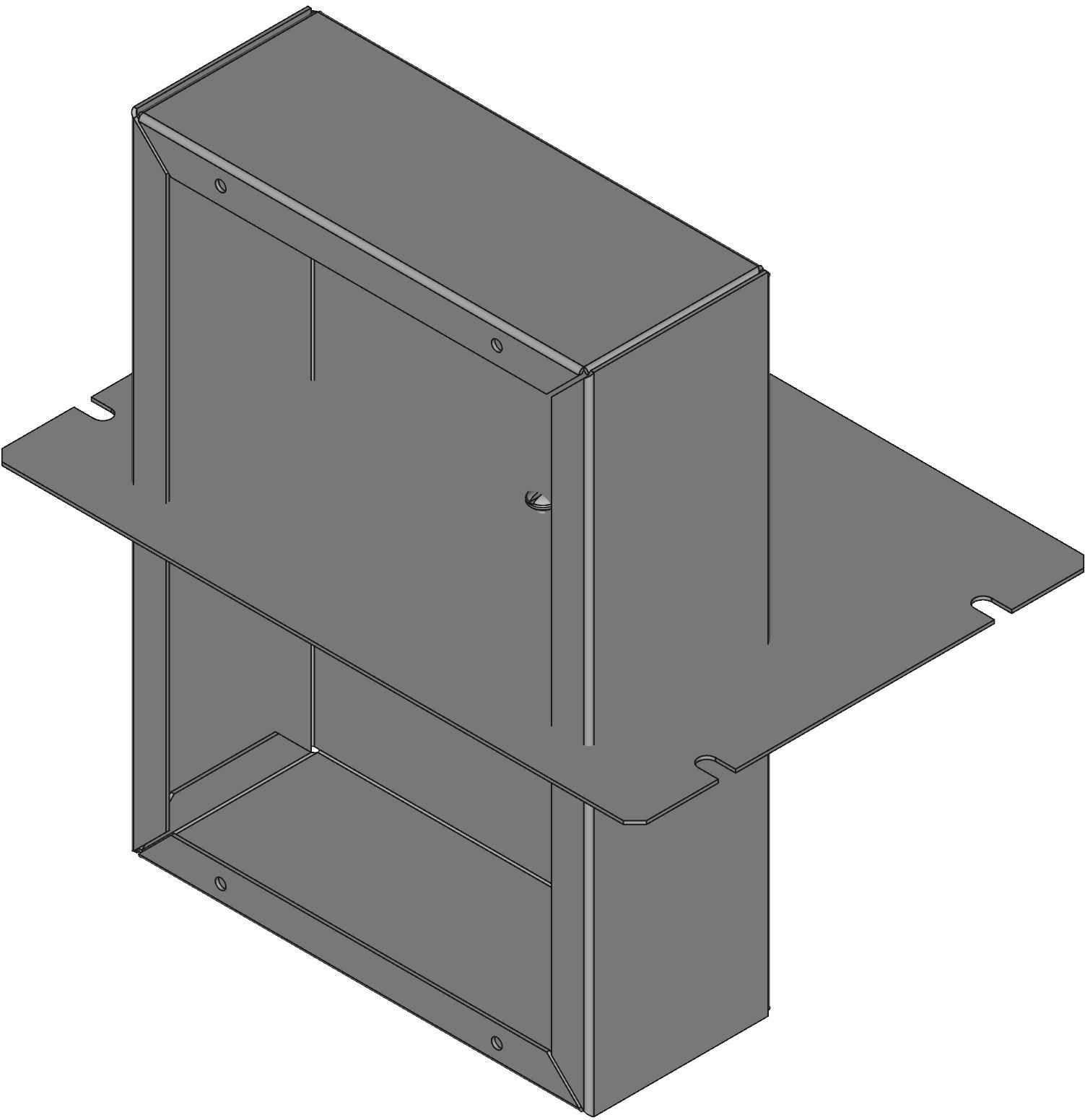 Hammond Manufacturing-1441-12 Kästen, Gehäuse und Gestelle Gray Steel Wall Mount Chassis Enclosure