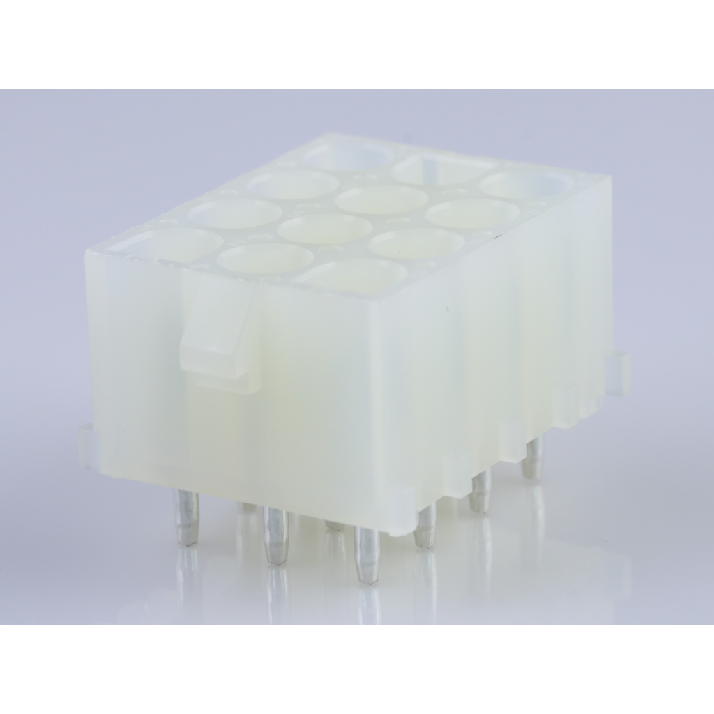 Molex-10844120 Connector Headers and PCB Receptacles Conn Wire to Board HDR 12Power POS 6.35mm Solder ST Top Entry Thru-Hole MLX Bag