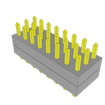 Conn Board Stacker HDR 24 POS 2mm Solder ST Top Entry Thru-Hole Bulk