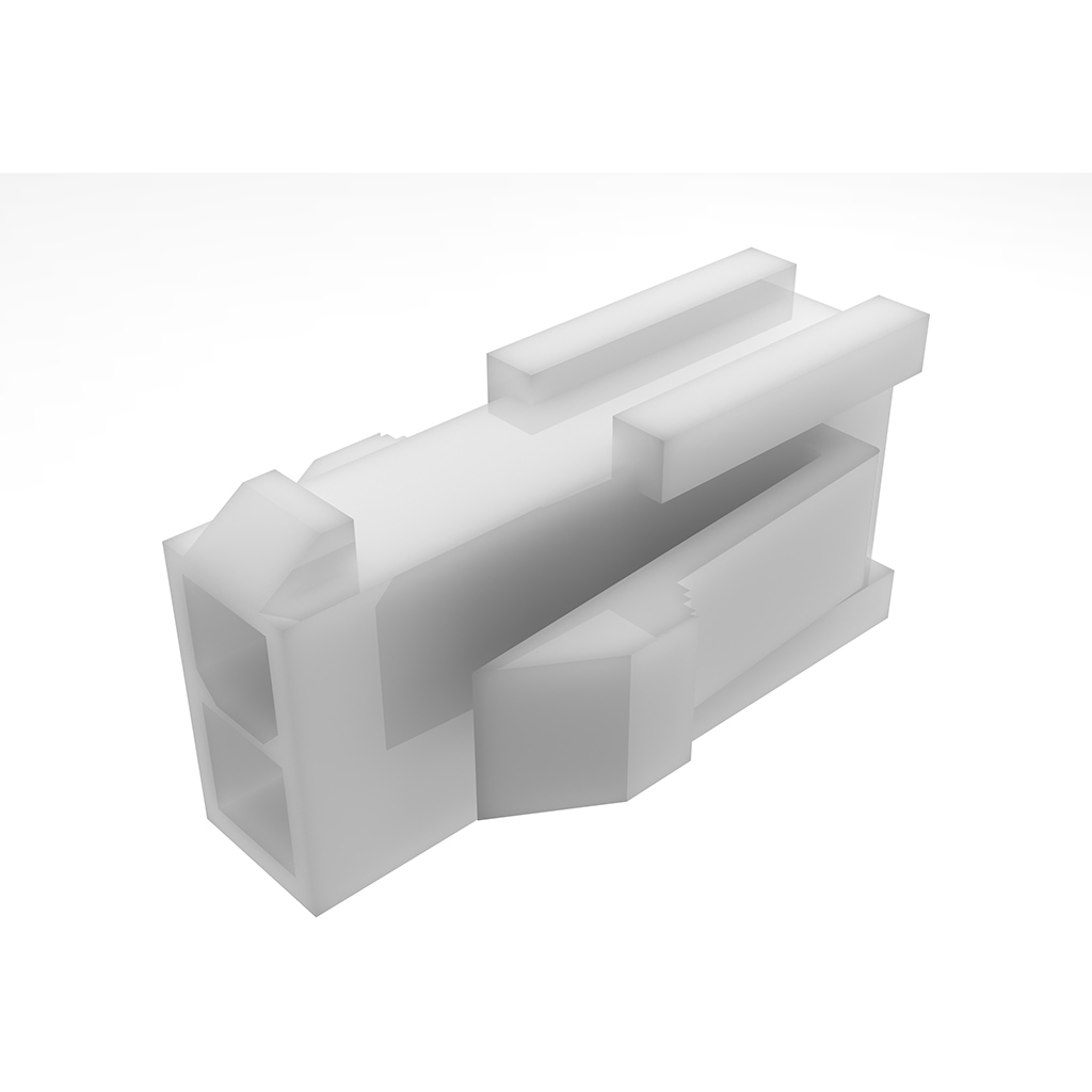 Molex-39012021 Einzeladersteckverbinder, Gehäuse Conn Housing PL 2 POS 4.2mm Crimp ST Panel Mount Natural Mini-Fit Jr™ Bag