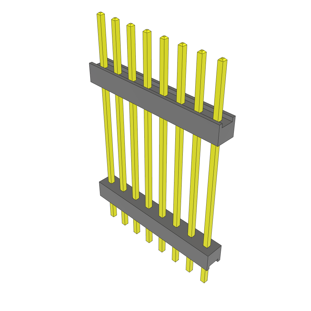 Samtec-ZW-08-13-G-S-825-158 Steckverbinderleisten und Leiterplattenbuchsen Conn Board Stacker HDR 8 POS 2.54mm Solder ST Thru-Hole Bulk