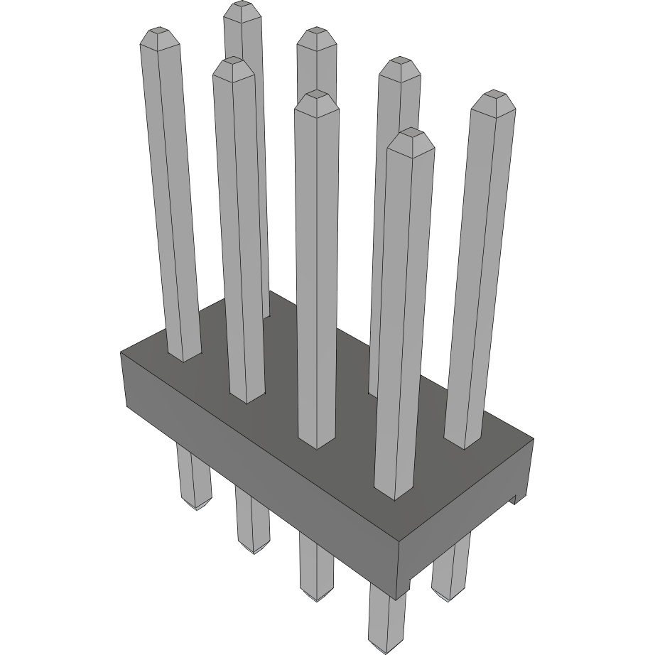 Samtec-MTMM-104-07-T-D-280 Connector Headers and PCB Receptacles Conn Unshrouded Header HDR 8 POS 2mm Solder ST Top Entry Thru-Hole Bulk