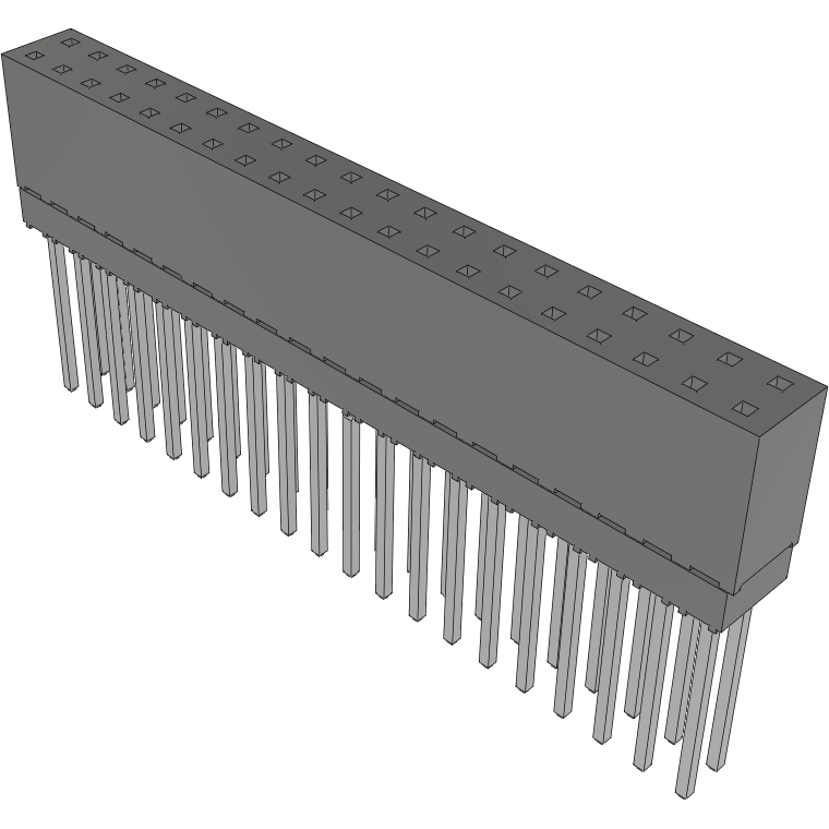 Samtec-ESQ-120-14-T-D-LL Steckverbinderleisten und Leiterplattenbuchsen Conn Elevated Socket SKT 40 POS 2.54mm Solder ST Top Entry Thru-Hole Tube