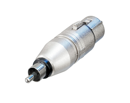 Neutrik Group-NA2FPMM Connector Audio and Video Conn XLR Connector-RCA Adapter F/PL 3/3 POS ST 1 Port