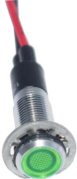 Mallory Sonalert Products-FL1M-8FW-1-G3V Panel Mount Indicators LED Panel Mount Indicator Uni-Color Green 10000mcd 2-Pin Bulk