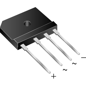 Vishay-GSIB660N-M3/45 Bridge Rectifiers Diode Rectifier Bridge Single 600V 2.8A 4-Pin Case GSIB-5S Tube
