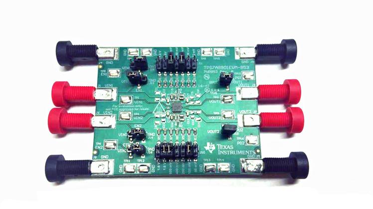 Texas Instruments-TPS7A8901EVM-853 Energiemanagement, Entwicklungsplatinen und -kits TPS7A8901 Linear Regulator 0.8V to 5.2V Output Evaluation Board
