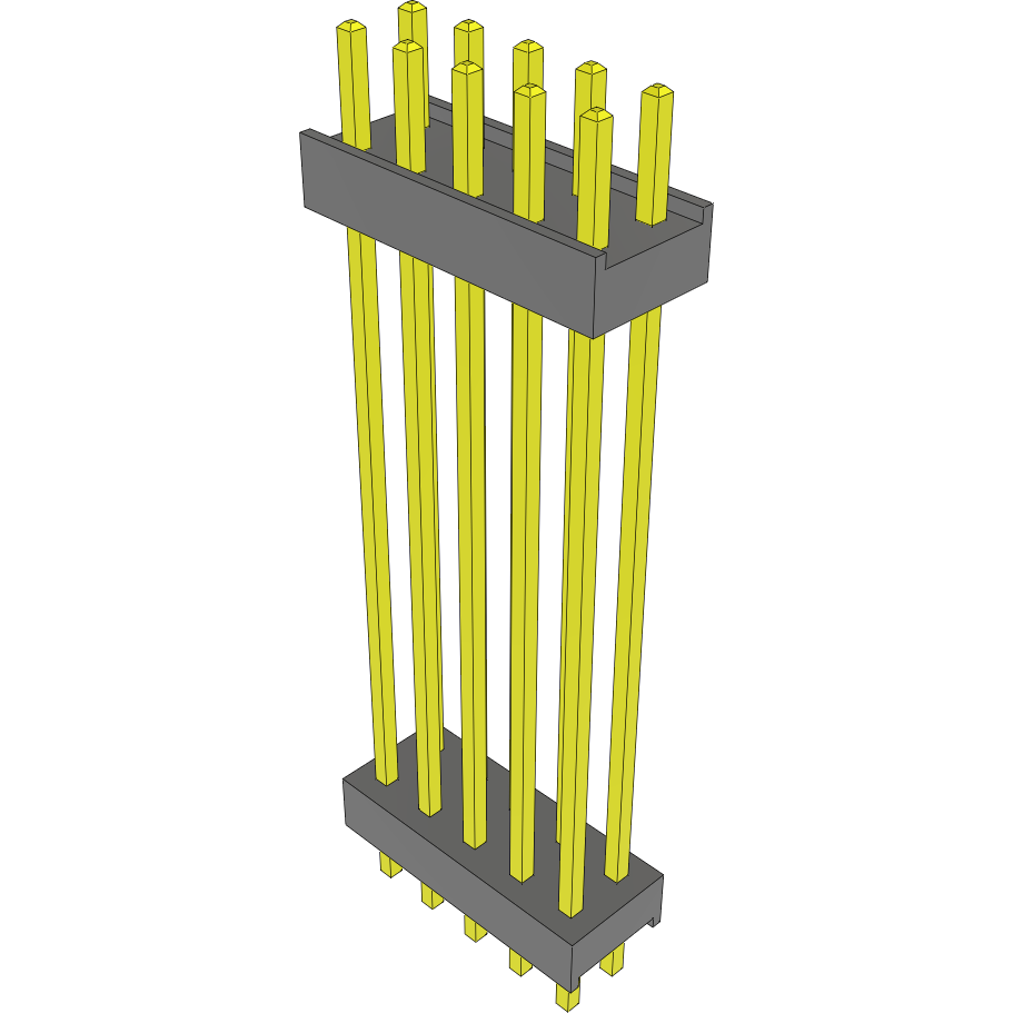 Samtec-DW-05-14-T-D-1180 Connector Headers and PCB Receptacles Conn Board Stacker HDR 10 POS 2.54mm Solder ST Top Entry Thru-Hole Bulk
