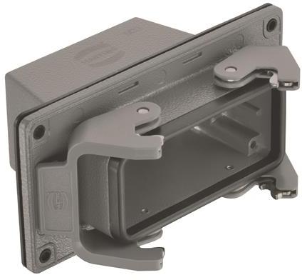 HARTING-19300161122 Adaptateurs pour manchons thermorétractables Shrink Boot Adapters 180° 16 Shell Size Powder Aluminum Die Cast