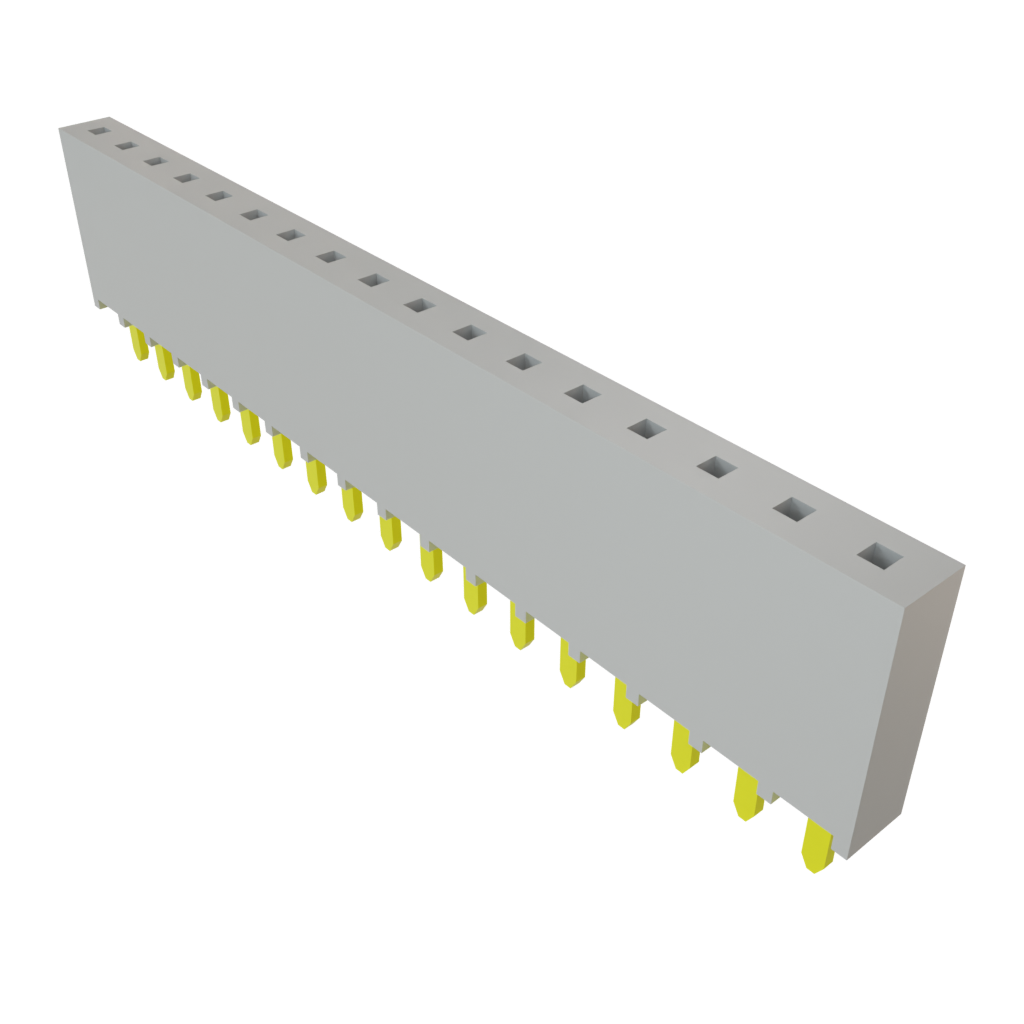 Samtec-SSW-117-01-G-S 连接器插头及 PCB 插座 Conn Socket Strip SKT 17 POS 2.54mm Solder ST Top Entry Thru-Hole Bulk