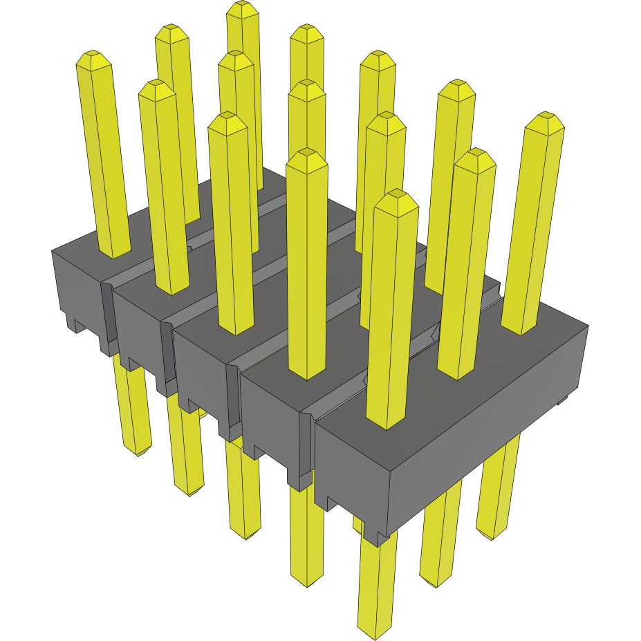 Samtec-TSW-105-08-S-T-LL Steckverbinderleisten und Leiterplattenbuchsen Conn Unshrouded Header HDR 15 POS 2.54mm Solder ST Top Entry Thru-Hole Bulk