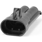 Delphi-15344054 Einzeladersteckverbinder, Gehäuse Conn Housing M 2 POS Crimp ST Cable Mount Black