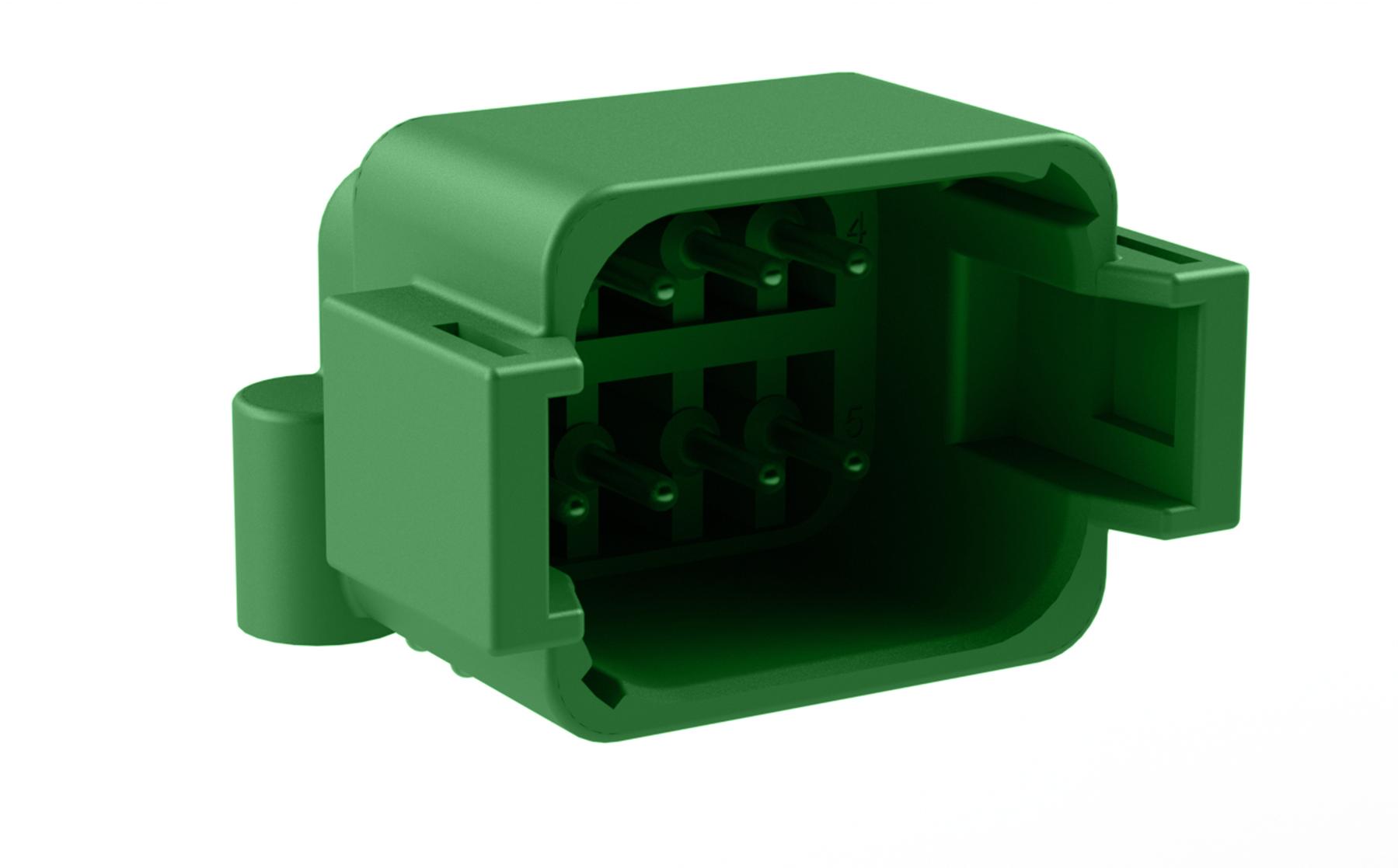 Amphenol-ATF13-08PC-BM13 Cabezales del conector y receptáculos PCB Conn Wire to Board RCP 8 POS 4.42mm/5.45mm Solder RA Thru-Hole Box