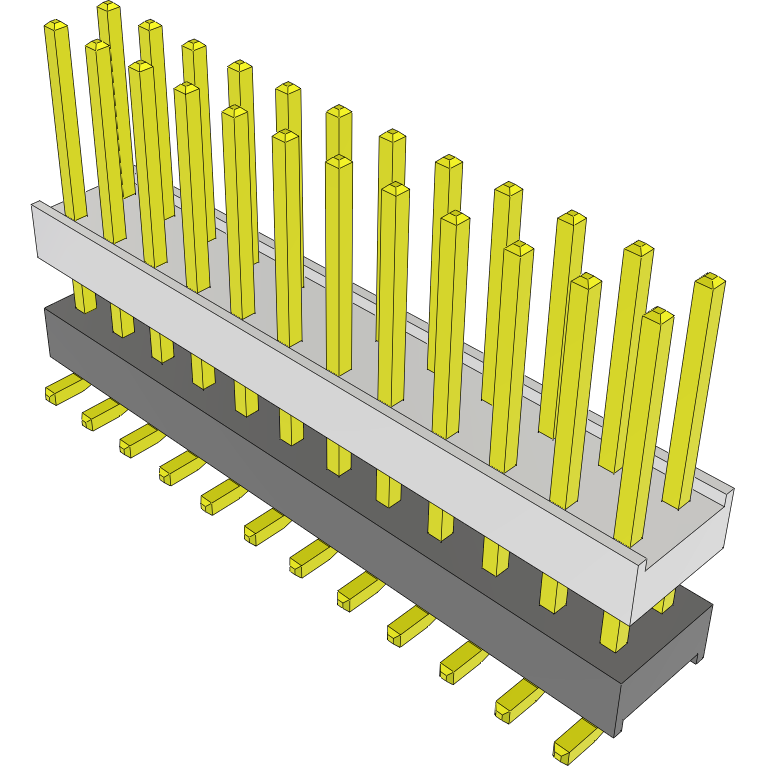 Samtec-HW-12-09-G-D-350-SM-A Steckverbinderleisten und Leiterplattenbuchsen Conn Board Stacker HDR 24 POS 2.54mm Solder ST Top Entry SMD Tube