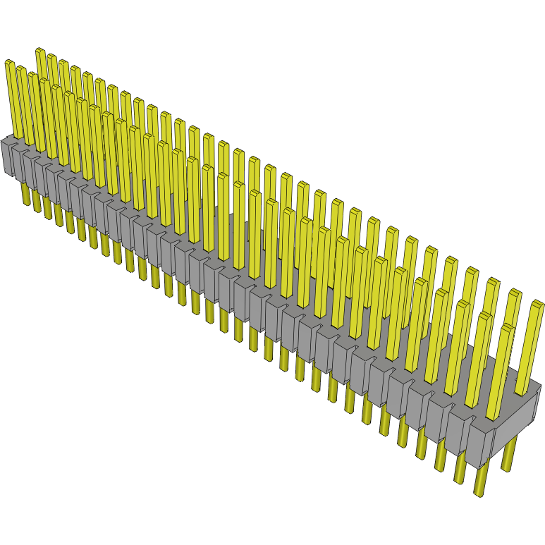 Samtec-HTMS-132-01-G-D Steckverbinderleisten und Leiterplattenbuchsen Conn Unshrouded Header HDR 64 POS 1.27mm Solder ST Top Entry Thru-Hole Tube