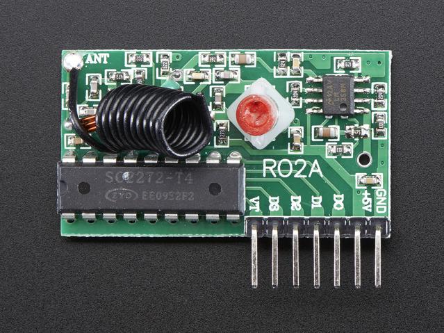 Adafruit Industries-1097 射频收发器 Simple RF M4 Receiver - 315MHz Momentary Type