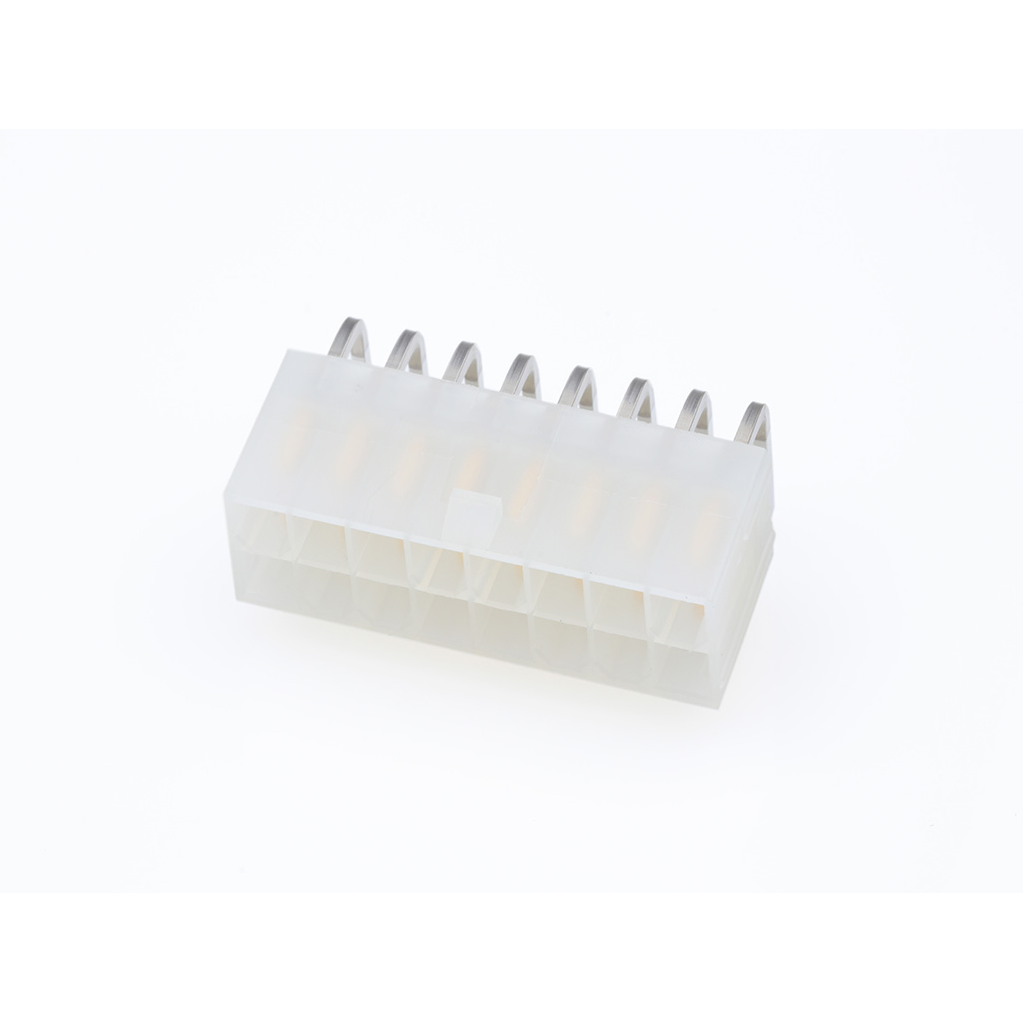 Molex-39301161 Steckverbinderleisten und Leiterplattenbuchsen Conn Wire to Board HDR 16Power POS 4.2mm Solder RA Side Entry Thru-Hole Mini-Fit Jr Bag