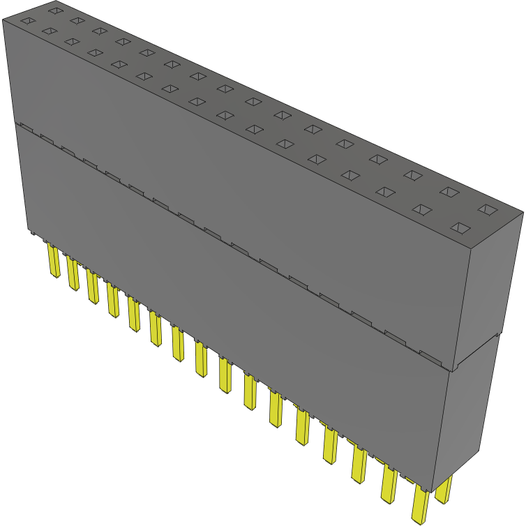 Samtec-ESW-116-69-G-D Piastre connettori e prese PCB Conn Elevated Socket SKT 32 POS 2.54mm Solder ST Top Entry Thru-Hole Tube