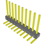 Conn Unshrouded Header HDR 10 POS 2.54mm Solder RA Side Entry Thru-Hole Bulk