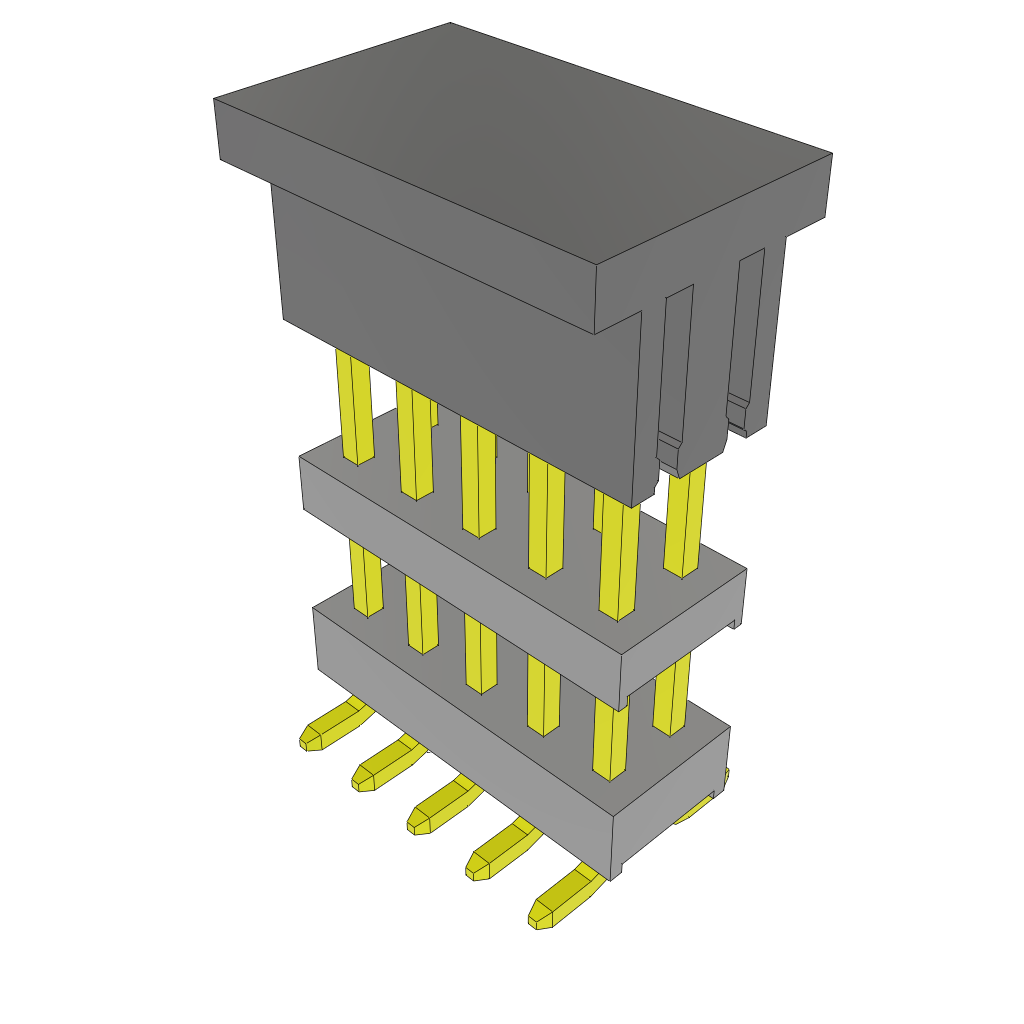 Samtec-TW-05-06-S-D-313-SM-A-P-TR Piastre connettori e prese PCB Conn Board Stacker HDR 10 POS 2mm Solder ST Top Entry SMD T/R