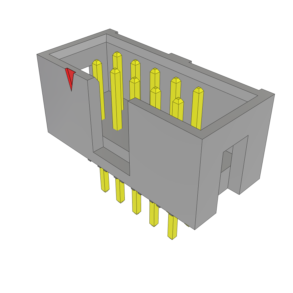 Samtec-ZST-105-01-S-D-450 Connector Headers and PCB Receptacles Conn Elevated Shrouded Header HDR 10 POS 2.54mm Solder ST Thru-Hole Bulk