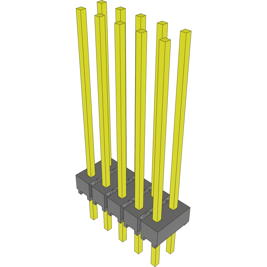 Samtec-MTSW-105-12-T-D-765 Embases de raccordement et réceptacles PCB Conn Unshrouded Header HDR 10 POS 2.54mm Solder ST Top Entry Thru-Hole Bulk