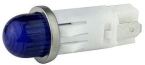Visual Communications-1092QA6-12V Panel Mount Indicators Panel Mount Indicator Round 0.5" LED 12V Tab Hi-Dome Blue