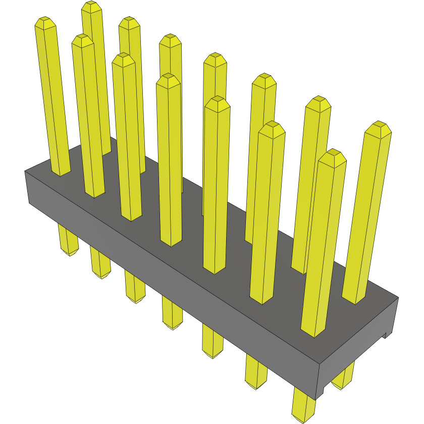 Samtec-MTMM-107-06-S-D-240 Piastre connettori e prese PCB Conn Unshrouded Header HDR 14 POS 2mm Solder ST Top Entry Thru-Hole Bulk