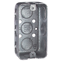 ABB Installation Products, Inc-583511/2BC Cable Accessories One Gang Utility Box, 10.3 Cubic Inches, 4 Inches Long x 2-1/8 Inches Wide x 1-1/2 Inches Deep, 1/2 Inch Knockouts, Pre-Galvanized Steel