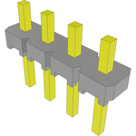 Conn Unshrouded Header HDR 4 POS 2.54mm Solder ST Top Entry Thru-Hole Bulk