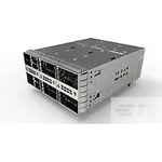 Conn zQSFP+ RCP 228 POS 2.4mm Press Fit RA Thru-Hole 228 Terminal 6 Port Box/Tray